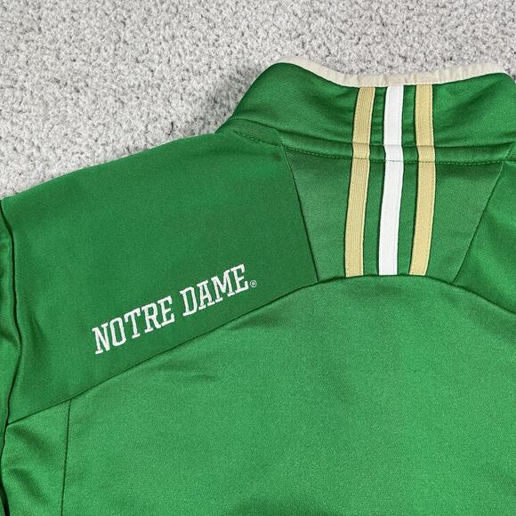 Notre Dame 1/4 Zip Pullover Mens S Adidas Fighting Irish Jacket Team Issued - Picture 6 of 14